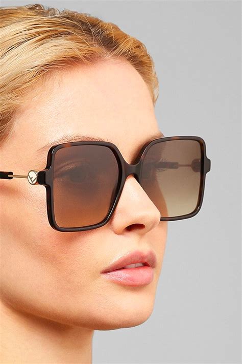 occhiali oversize fendi|Sunglasses .